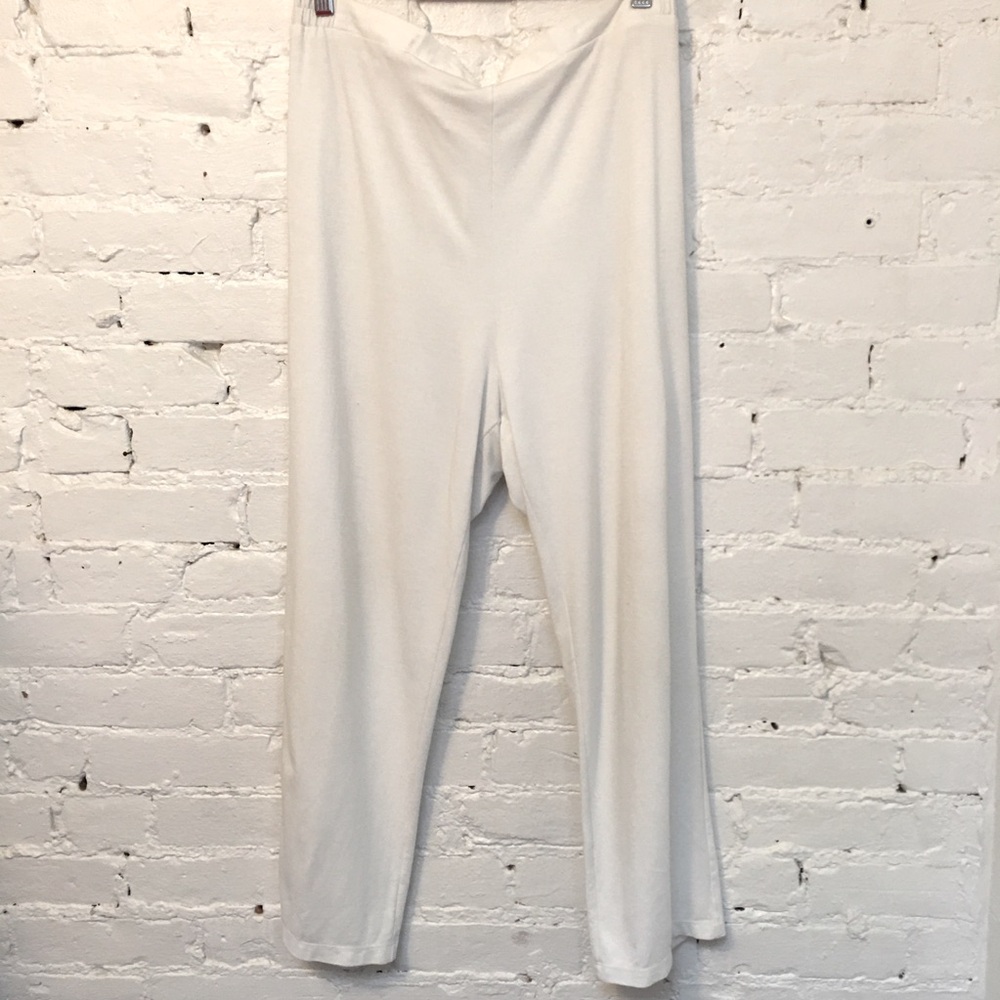 Zonda Nellis cropped jersey pants in white size large
